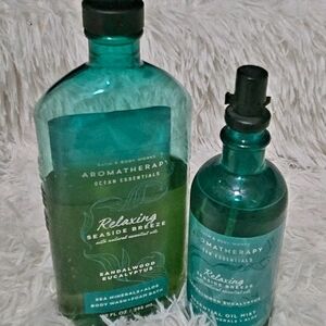 NEW Bath & Body Works Relaxing Seaside Breeze Mist + BONUS Body Wash